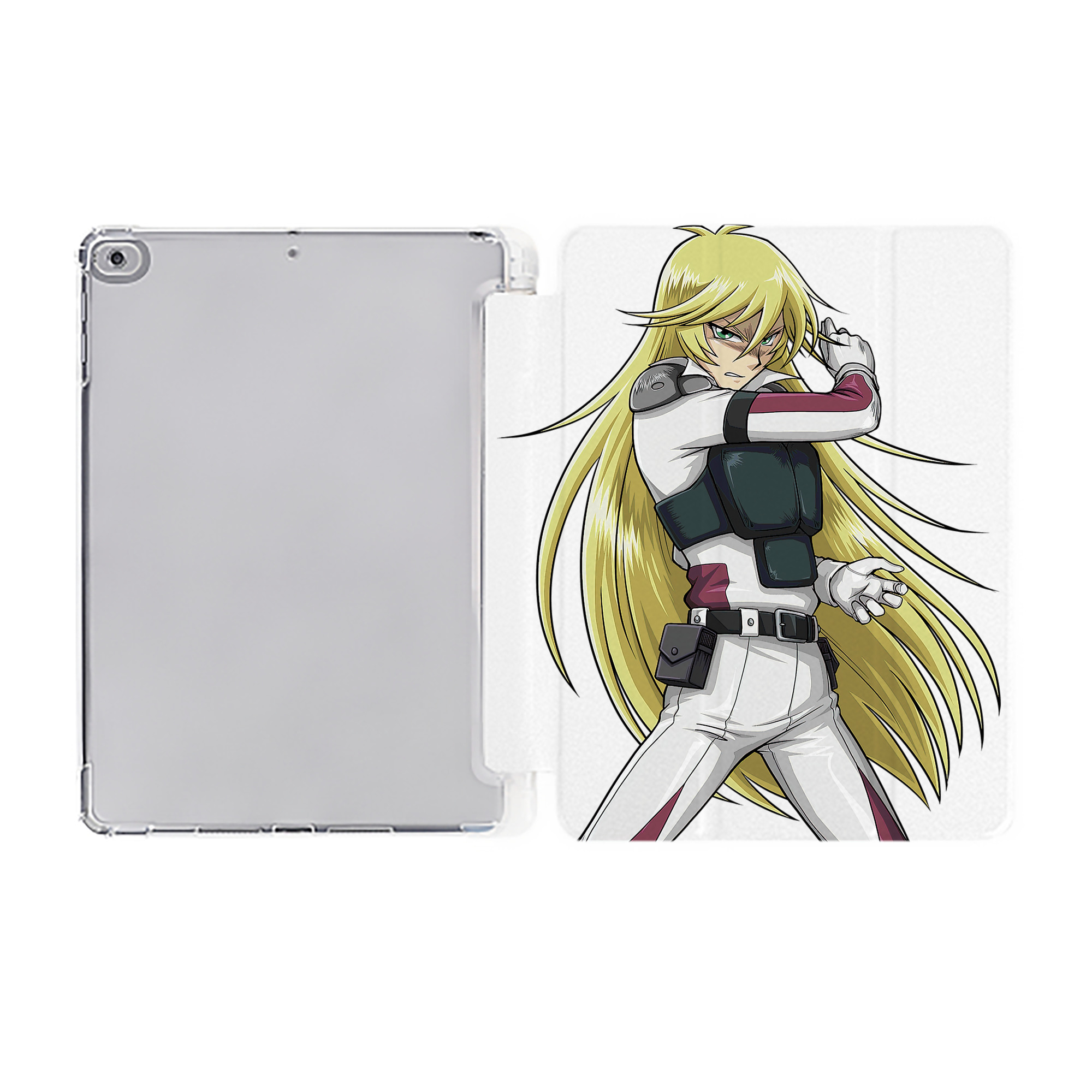 （画像用） 遊☆戯☆王 Yu-Gi-Oh! IPad ケース ペン収納付き 三つ折りスタンド PUレザー×シリコン 対応機種9.5/10.5/10.9インチ